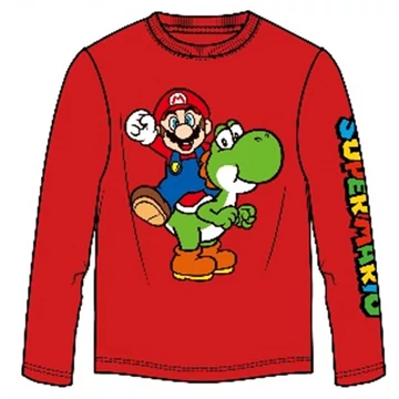 Super Mario Yoshi gyerek hosszú ujjú póló, felső 6 - 12 év / 116 - 152 cm
