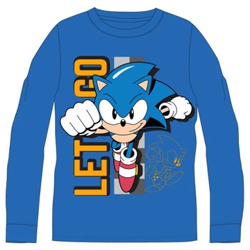 Sonic a sündisznó Let&#039;s Go gyerek hosszú ujjú póló, felső 4 év / 104 cm