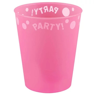 Pink, Rózsaszín micro prémium műanyag pohár 250 ml