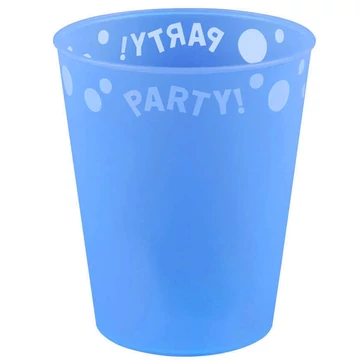 Blue, Kék micro prémium műanyag pohár 250 ml