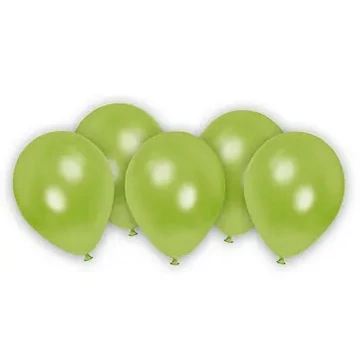 Zöld Metallic Pastel Green léggömb, lufi 8 db-os