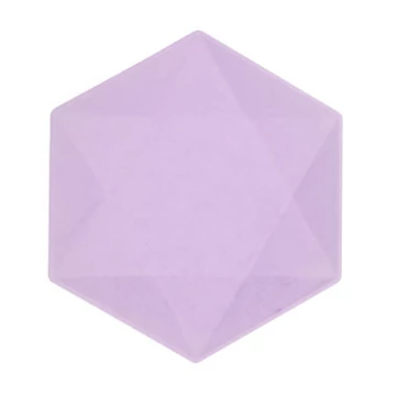 Lila Vert Decor hatszögletű lapostányér 6 db-os 15,8 cm