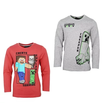Minecraft Create gyerek hosszú ujjú póló, felső 6 - 12 év / 116 - 152 cm