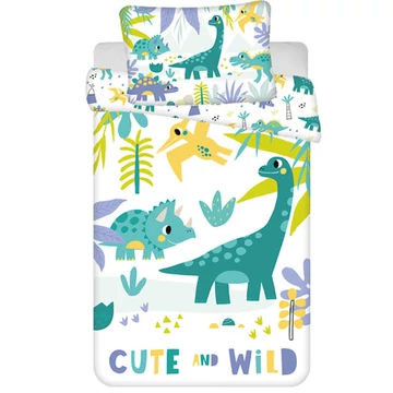 Dinoszaurusz Cute &amp; Wild gyerek, ovis ágyneműhuzat 100×135cm, 40×60 cm