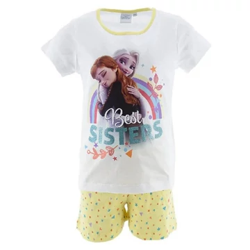 Disney Jégvarázs Best Sisters White gyerek rövid pizsama 8 év / 128 cm