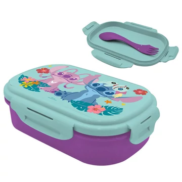 Disney Lilo és Stitch, A csillagkutya Island szendvicsdoboz + evőeszköz szett