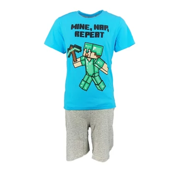 Minecraft Mine Nap Repeat gyerek rövid pizsama 12 év / 152 cm