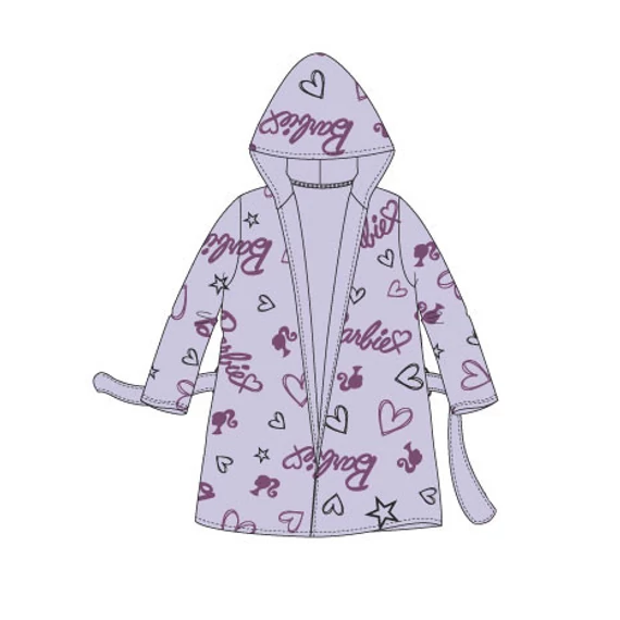 Barbie Love Purple gyerek köntös 4 - 10 év / 104 - 140 cm