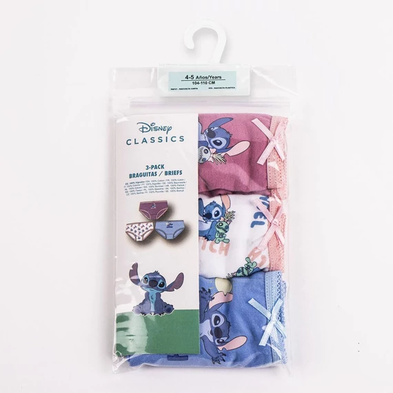 Disney Lilo és Stitch, A csillagkutya Scrump gyerek fehérnemű, bugyi 3 darab/csomag 4 - 10 év / 104 - 140 cm