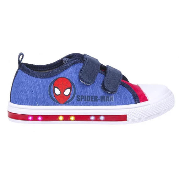 Pókember Blue LED villogó, világító utcai cipő 26