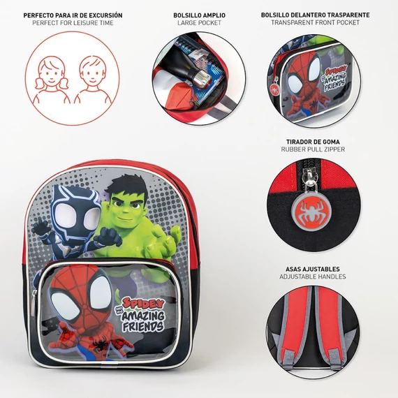 Pókember Spidey Friends hátizsák, táska 30 cm