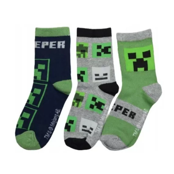 Minecraft Pixel War gyerek zokni 27-38