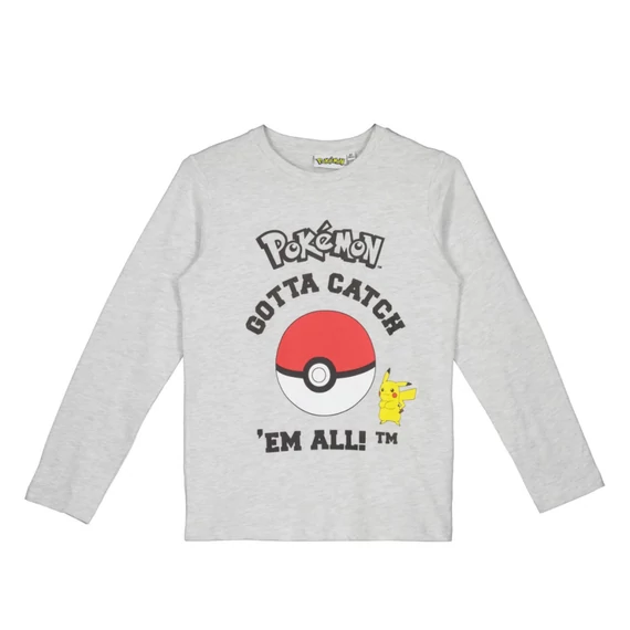 Pokémon Gotta Catch gyerek hosszú ujjú póló, felső 6 - 12 év / 116 - 152 cm