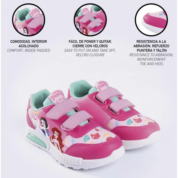 Disney Hercegnők Ladies LED villogó, világító utcai cipő 24