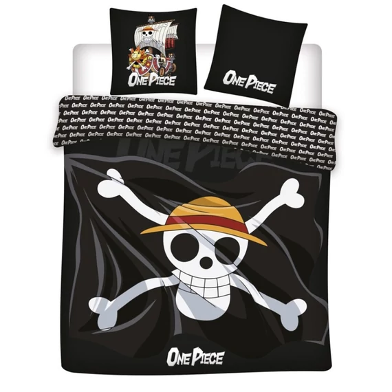 One Piece Skull dupla, kétszemélyes ágyneműhuzat 240×220cm, 65x65 cm