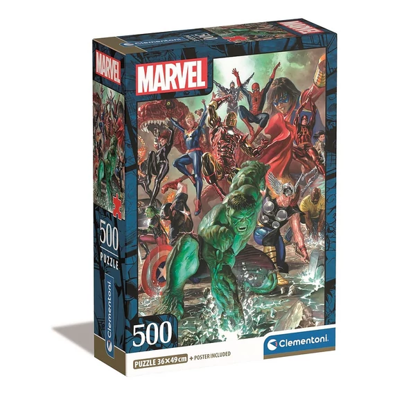 Bosszúállók Assembly 500 db-os Compact puzzle Clementoni