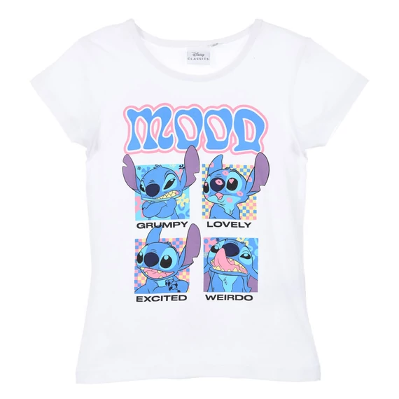 Disney Lilo és Stitch, A csillagkutya Mood gyerek rövid póló, felső 3 - 8 év / 98 - 128 cm
