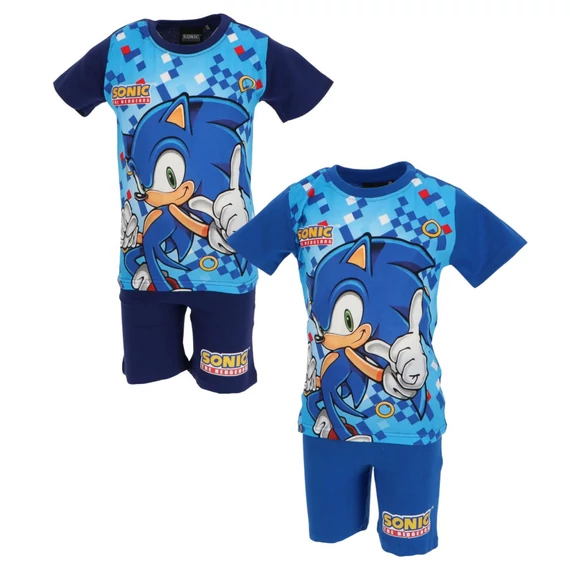 Sonic a sündisznó Blue Blur gyerek rövid pizsama 3 - 8 év / 98 - 128 cm