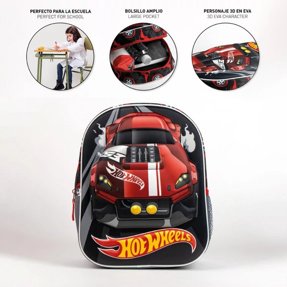 Hot Wheels Turbo 3D hátizsák, táska 31 cm