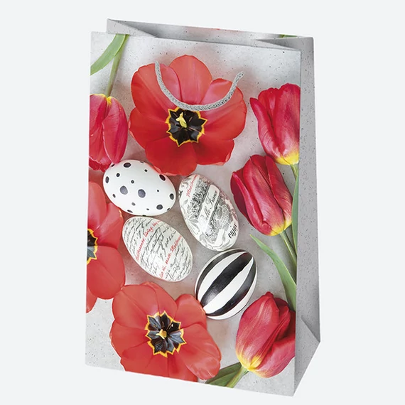 Húsvét Eggs papír ajándéktasak, ajándékzacskó 16x24x7 cm