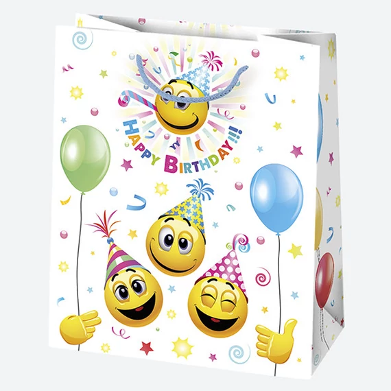 Happy Birthday For Everyone papír ajándéktasak, ajándékzacskó 19x23x10,5 cm