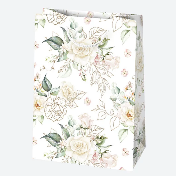 Virág Blossom papír ajándéktasak, ajándékzacskó 23x32x11 cm