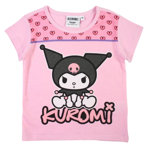 Hello Kitty Kuromi Light Pink gyerek rövid póló, felső 6 év / 116 cm