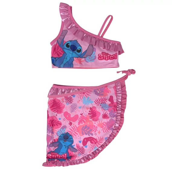 Disney Lilo és Stitch, A csillagkutya Tropic Pink gyerek bikini és sarong szett 4 - 5 év / 104 - 110 cm