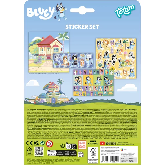 Bluey Home matrica szett