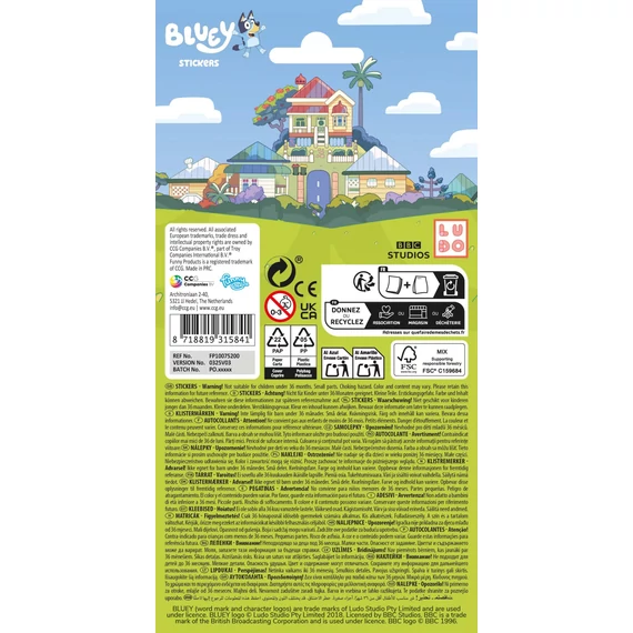 Bluey Bingo mini matrica szett