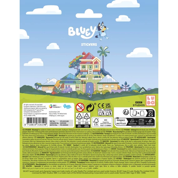 Bluey Play matrica szett