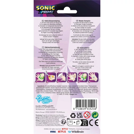 Sonic a sündisznó Prime tetkó 12 db-os
