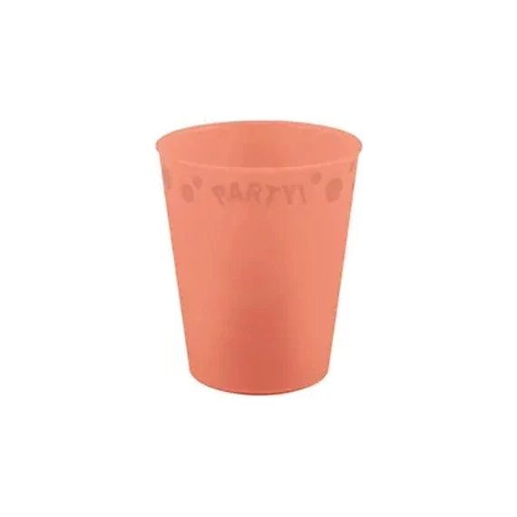 Lazacszín Pastel Salmon micro prémium műanyag pohár 250 ml