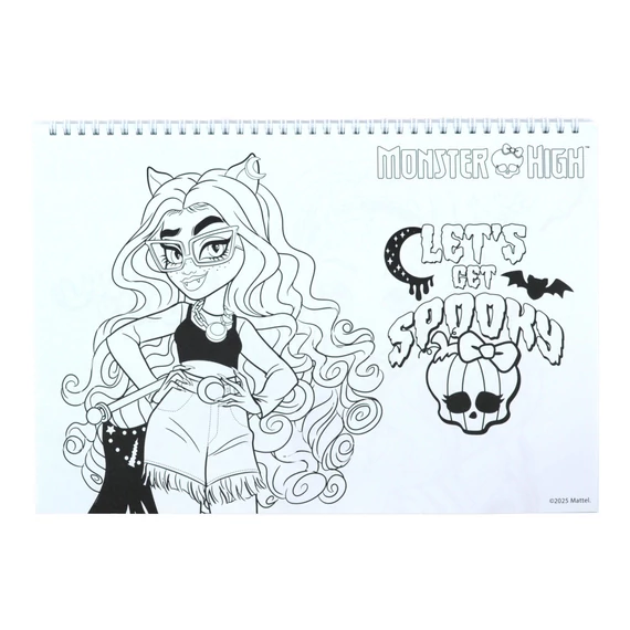 Monster High Crew A/4 spirál vázlatfüzet 40 lapos matricával