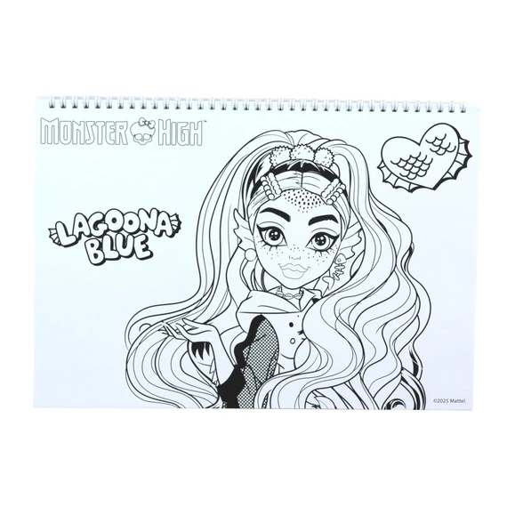 Monster High Crew A/4 spirál vázlatfüzet 40 lapos matricával