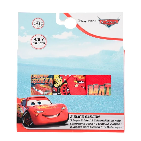 Disney Verdák Mater gyerek fehérnemű, alsó 3 darab/csomag 3 - 6 év / 98 - 116 cm