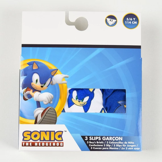 Sonic a sündisznó Gotta Go gyerek fehérnemű, alsó 3 darab/csomag 3 - 4 év / 98 - 104 cm