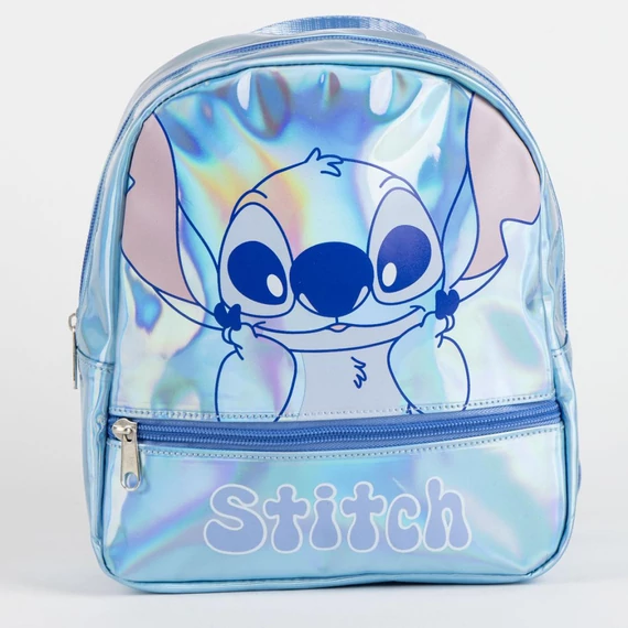 Disney Lilo és Stitch, A csillagkutya Iridiscente hologrammos hátizsák, táska 23 cm