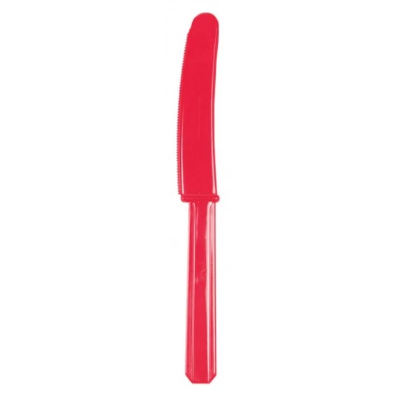 Piros Apple Red evőeszköz, kés - 10 darabos