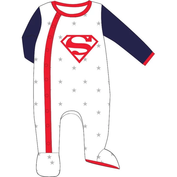 Superman White baba rugdalózó 3-23 hó