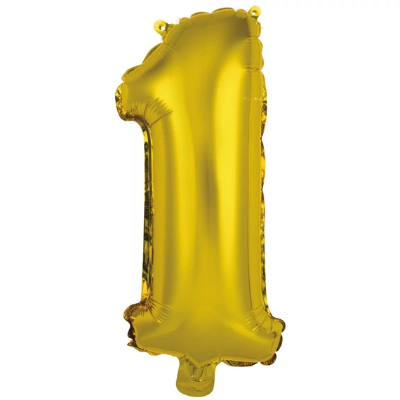 Arany Gold 1-es szám fólia lufi 41 cm