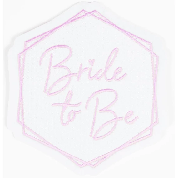 Bride To Be White vasalható textil matrica