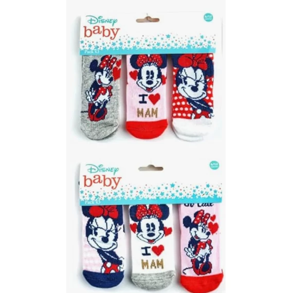 Disney Minnie Love Mam baba zokni 0-12 hó