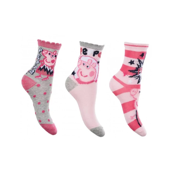 Peppa malac Sparkle Steps gyerek zokni  23-34