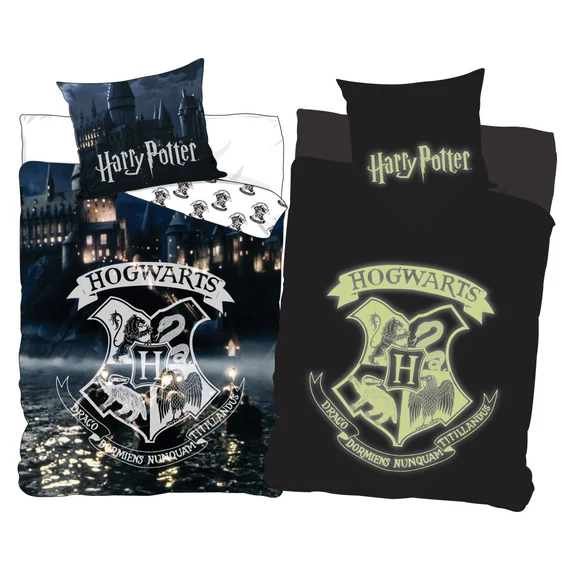 Harry Potter Hogwarts Lake sötétben világító ágyneműhuzat 140×200cm, 70×90 cm