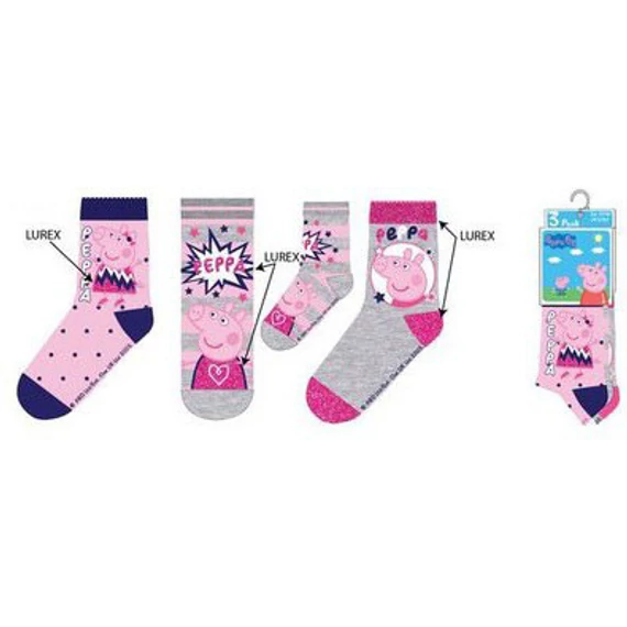 Peppa malac Sparkle Steps gyerek zokni  31/34
