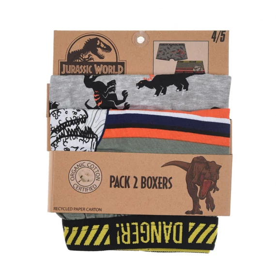 Jurassic World Danger gyerek boxeralsó 2 darab/csomag 2 - 8 év / 92 - 128 cm