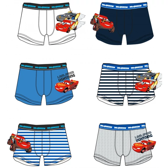 Disney Verdák Speedster  gyerek boxeralsó 2 darab/csomag 2 - 8 év / 92 - 128 cm