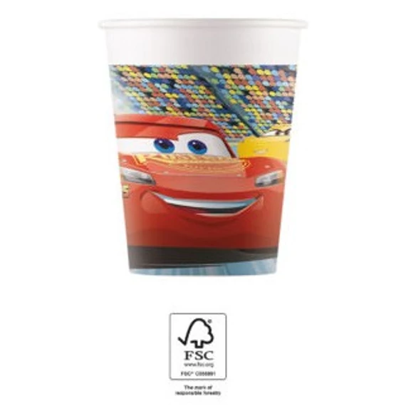 Disney Verdák Arena Race papír pohár 8 db-os 200 ml FSC