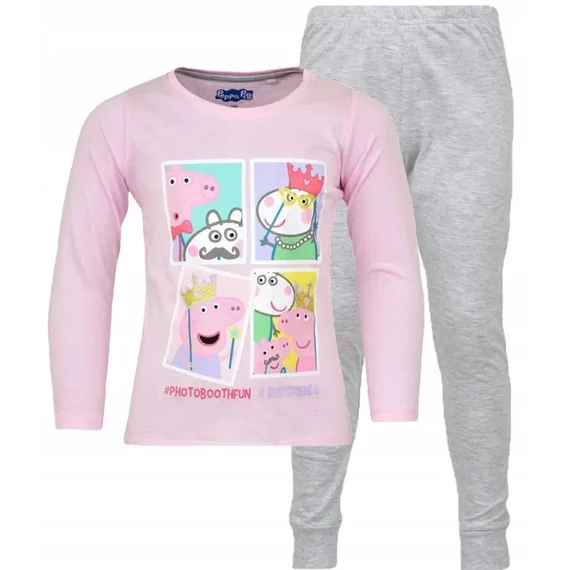 Peppa malac Photo Booth gyerek hosszú pizsama 2 - 6 év / 92 - 116 cm
